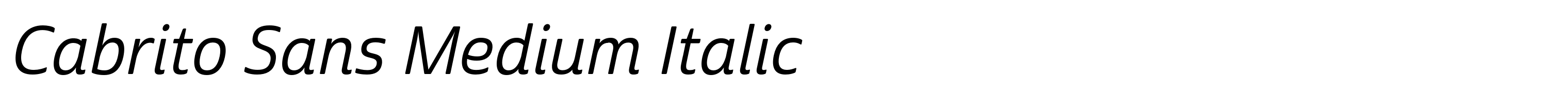 Cabrito Sans Medium Italic